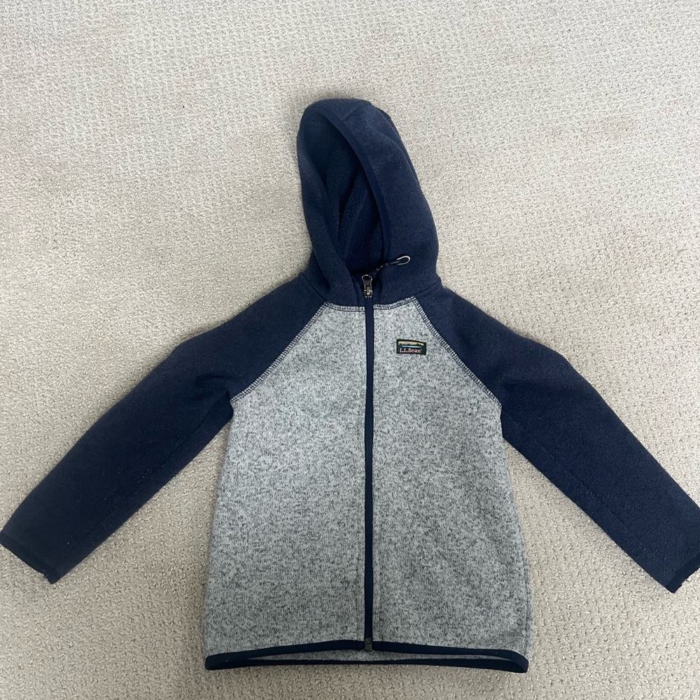 L.L. Bean Navy and Gray Kids Hoodie